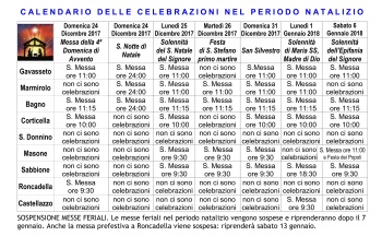 Celebrazioni del tempo di Natale 2017-18